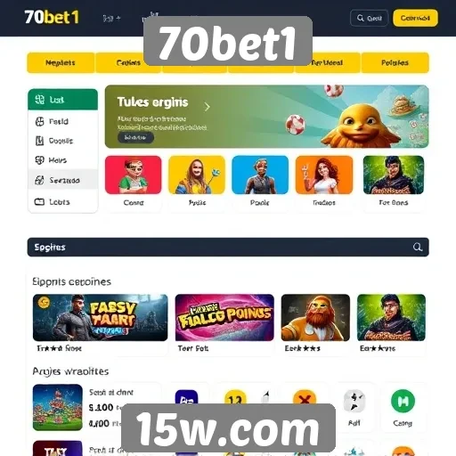 Experiência do usuário na navegação do 70bet1